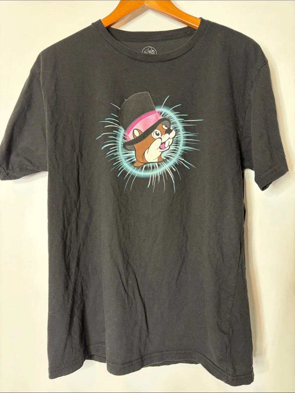 Buc-ee's Happy New Year 2024 Graphic Men's Large  Black T-Shirt